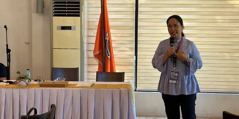 OIC-PD Karen Joy C. Pablico-Castro delivers her closing message