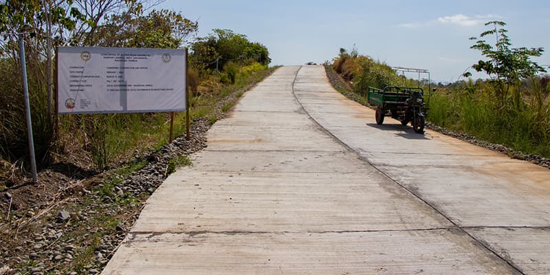 Concreted FY 2023 SGLG-IF access road leading to the sanitary landfill