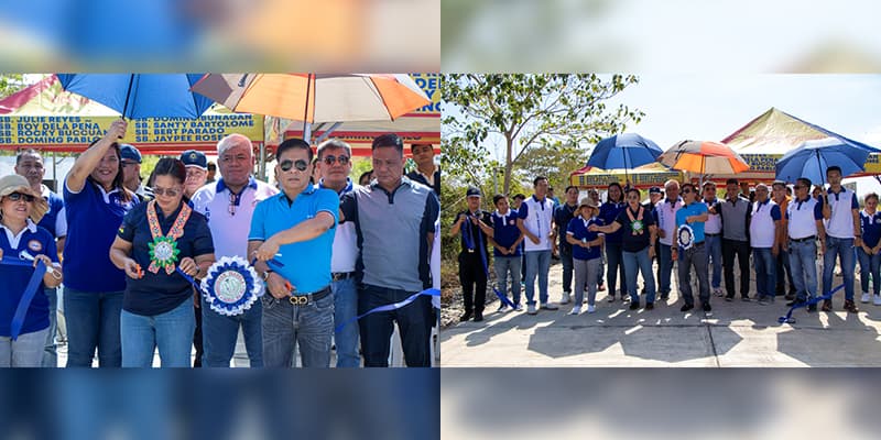 Ceremonial ribbon cutting of the completed project