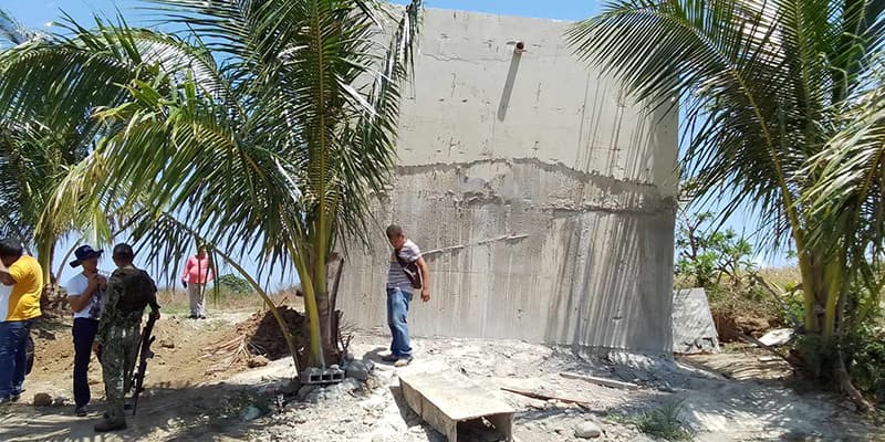 The inspectorate team visited the location of the water tank for the Level II Potable Water System at Brgy. Sta. Clara, Gonzaga, Cagayan.